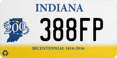 IN license plate 388FP