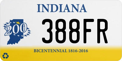 IN license plate 388FR