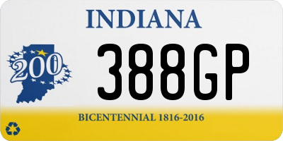 IN license plate 388GP