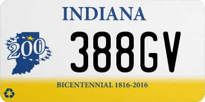 IN license plate 388GV