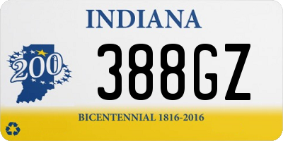 IN license plate 388GZ