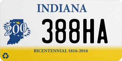 IN license plate 388HA