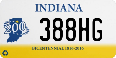 IN license plate 388HG