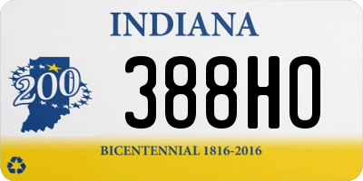 IN license plate 388HO