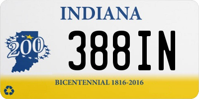 IN license plate 388IN