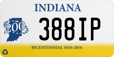 IN license plate 388IP