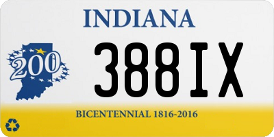 IN license plate 388IX