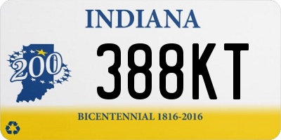 IN license plate 388KT