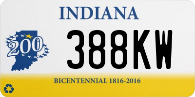 IN license plate 388KW