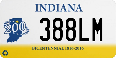 IN license plate 388LM