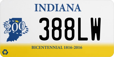 IN license plate 388LW