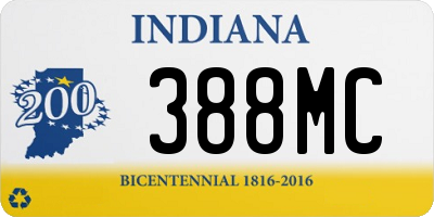 IN license plate 388MC