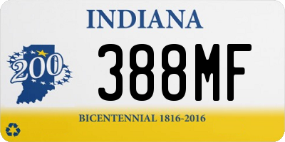 IN license plate 388MF