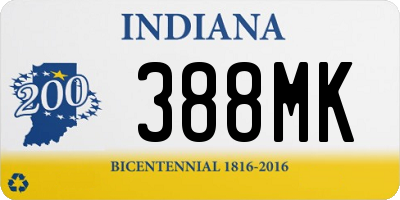 IN license plate 388MK