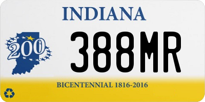 IN license plate 388MR
