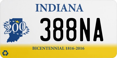 IN license plate 388NA
