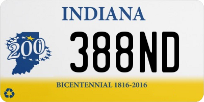 IN license plate 388ND