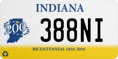 IN license plate 388NI