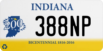 IN license plate 388NP