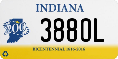 IN license plate 388OL