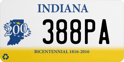 IN license plate 388PA