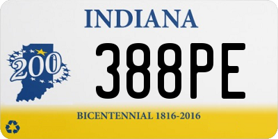 IN license plate 388PE