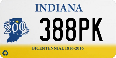 IN license plate 388PK