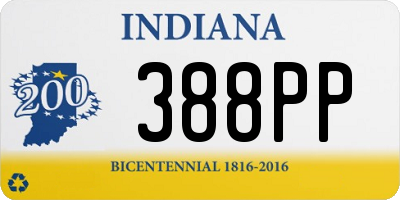 IN license plate 388PP