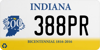 IN license plate 388PR