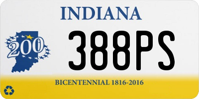 IN license plate 388PS