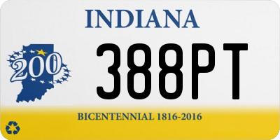 IN license plate 388PT