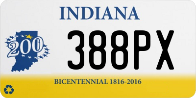 IN license plate 388PX