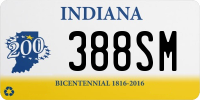 IN license plate 388SM