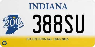 IN license plate 388SU