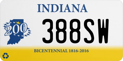 IN license plate 388SW