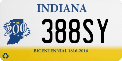 IN license plate 388SY