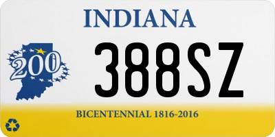 IN license plate 388SZ