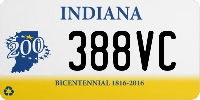 IN license plate 388VC