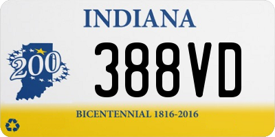 IN license plate 388VD