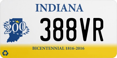 IN license plate 388VR