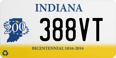 IN license plate 388VT