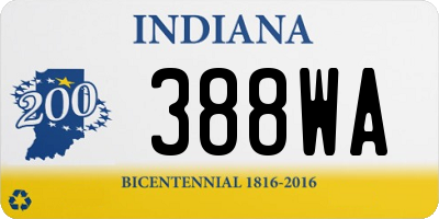 IN license plate 388WA