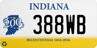 IN license plate 388WB