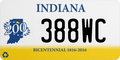 IN license plate 388WC