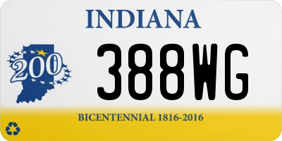 IN license plate 388WG