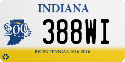 IN license plate 388WI