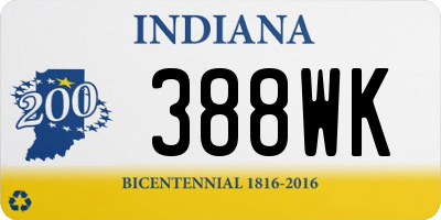 IN license plate 388WK