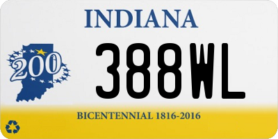 IN license plate 388WL