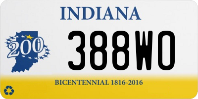 IN license plate 388WO