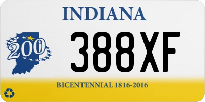 IN license plate 388XF